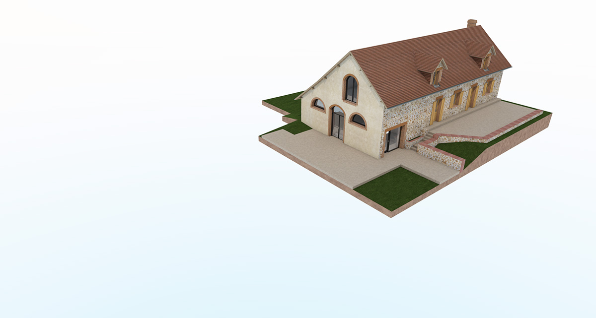 renovation extension agrandissement maison piscine interieure orgeres pays d'auge