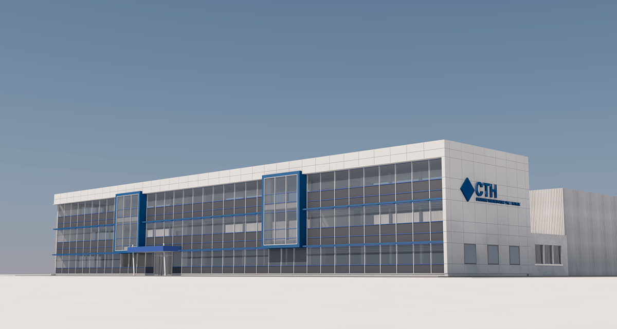 branellec bataille architecte renovation facades batiment bureaux verre mur rideau 3D verberie