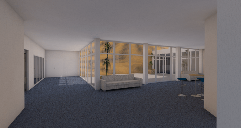 branellec bataille architecte renovation facades batiment bureaux verre mur rideau 3D verberie