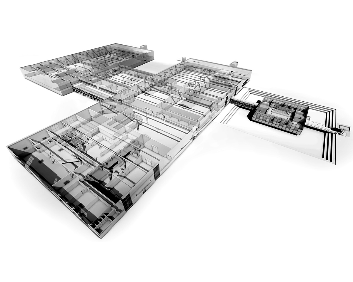BIM modelisation 3D site industriel usine saint arnoult deauville