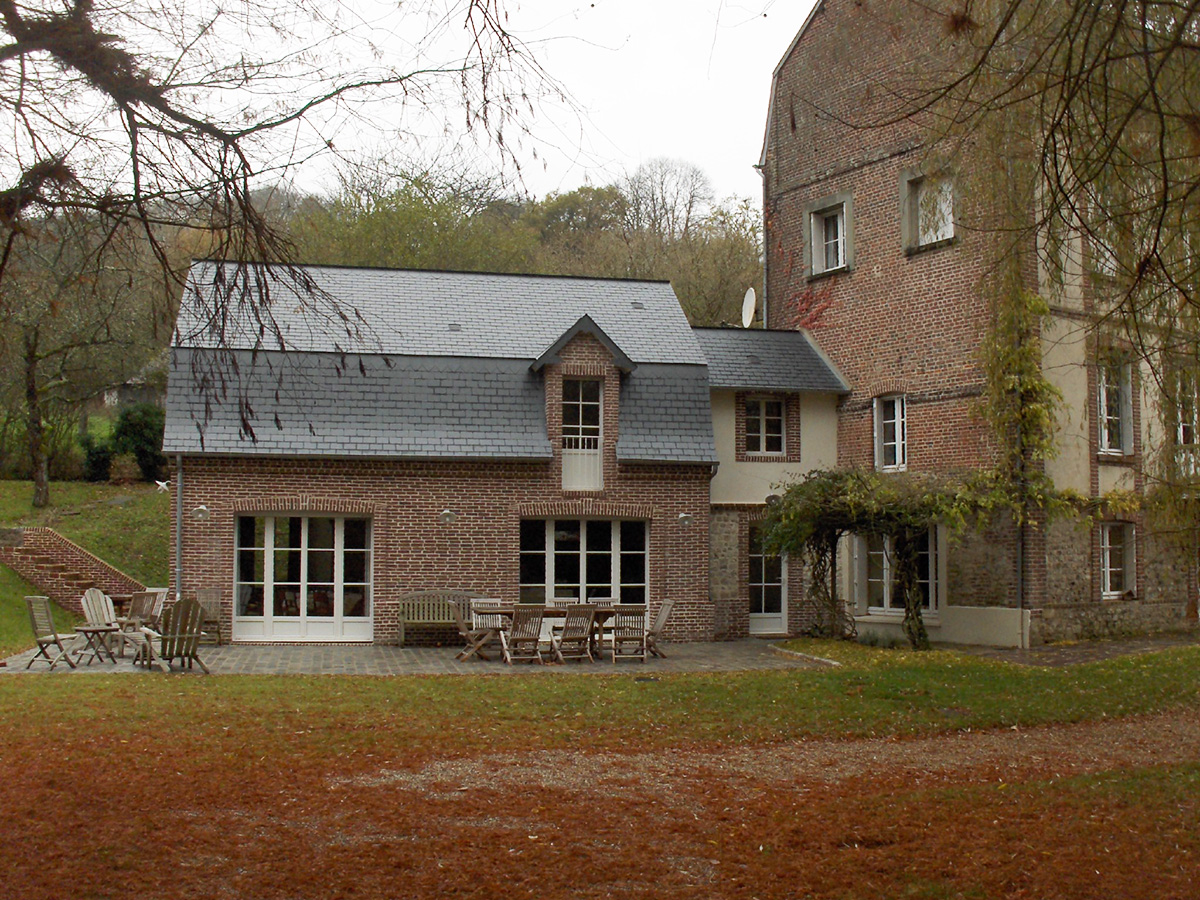 branellec bataille architecte extension renovation architecte briques verriere pays d'auge equemauville