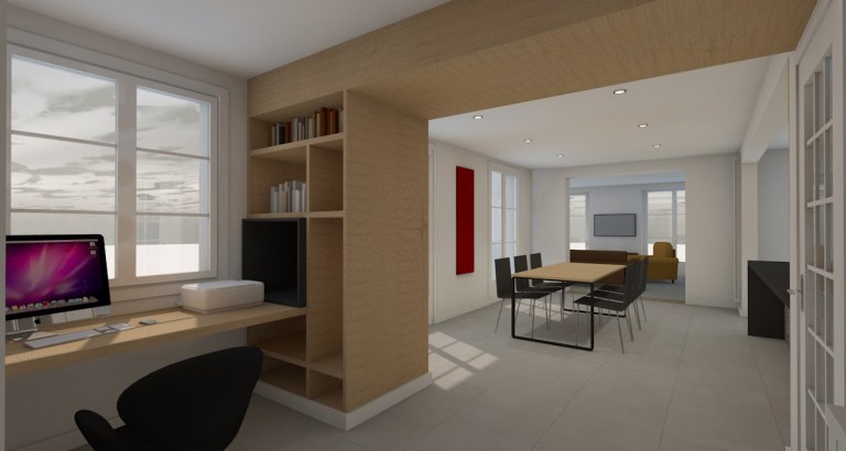 branellec bataille architecte amenagement interieur sejour cuisine equemauville 3D