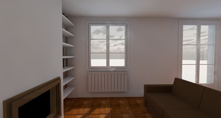 branellec bataille architecte amenagement interieur sejour cuisine equemauville 3D