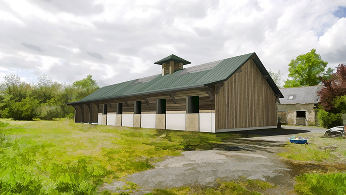 branellec bataille architectes boxes chevaux janville troarn 3D
