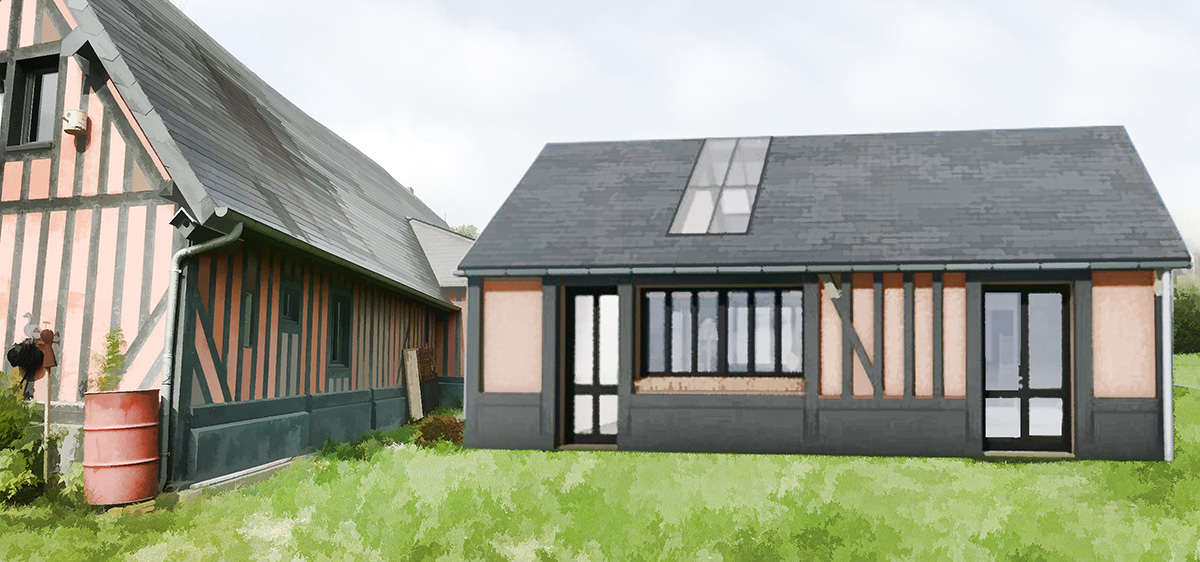 branellec bataille architecte agrandissement extension courtonne deux eglises