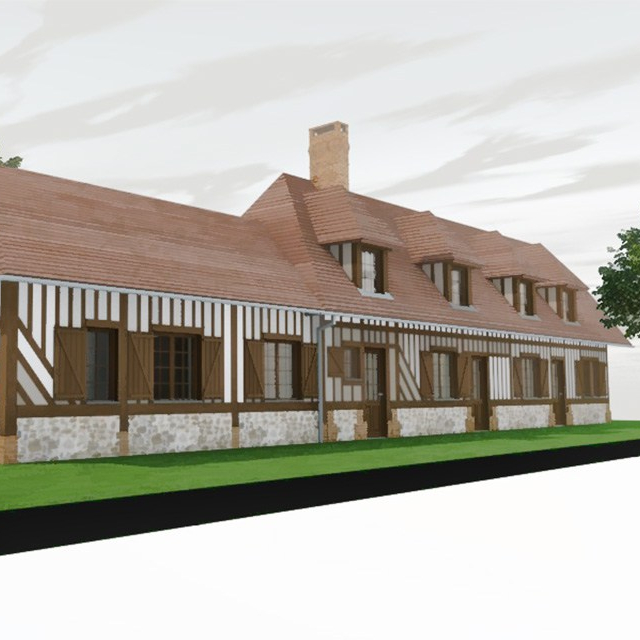 branellec bataille architecte extension maison normande colombages saint hymer