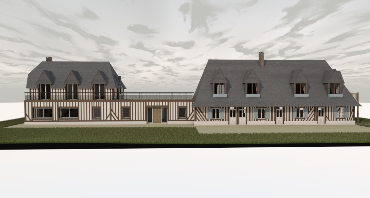 branellec bataille architecte maison renovation extension colombages saint simeon