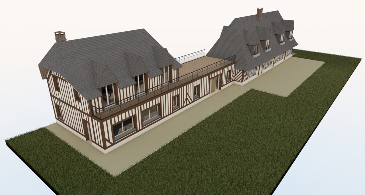 branellec bataille architecte maison renovation extension colombages saint simeon