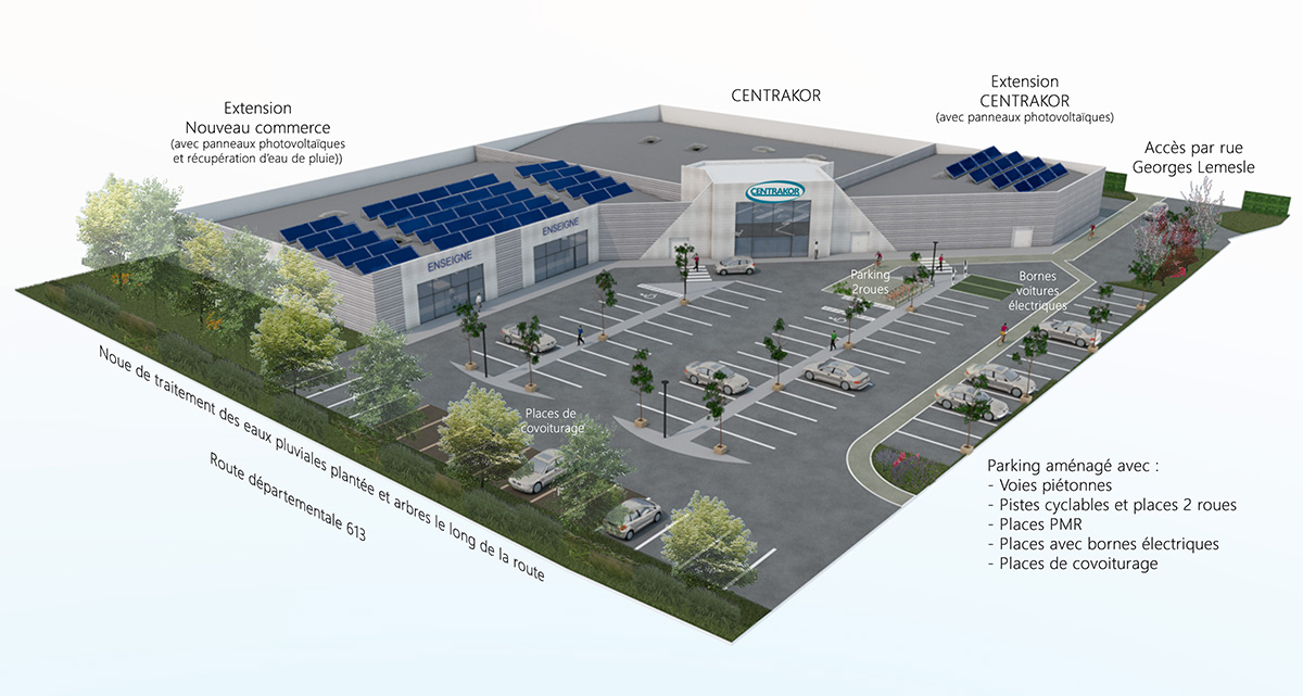 branellec bataille architecte local commercial argences 3D