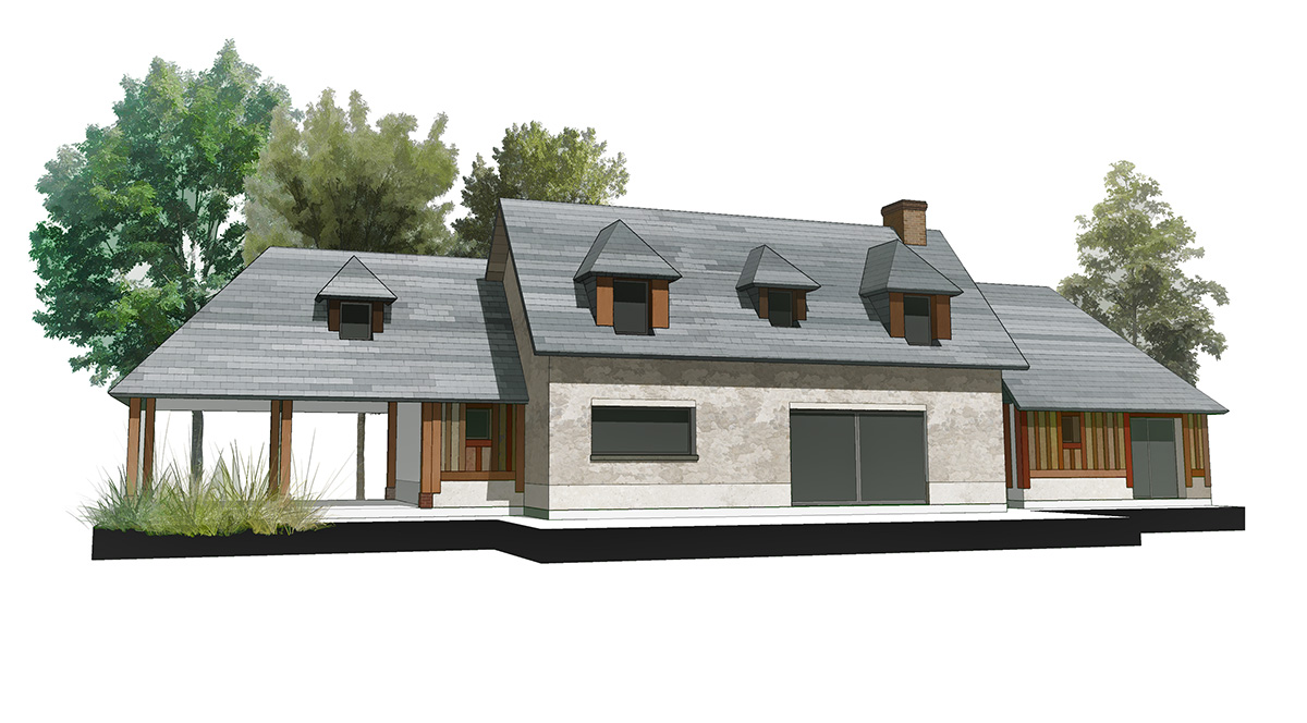 branellec bataille architecte maison bonneville sur touques 3D