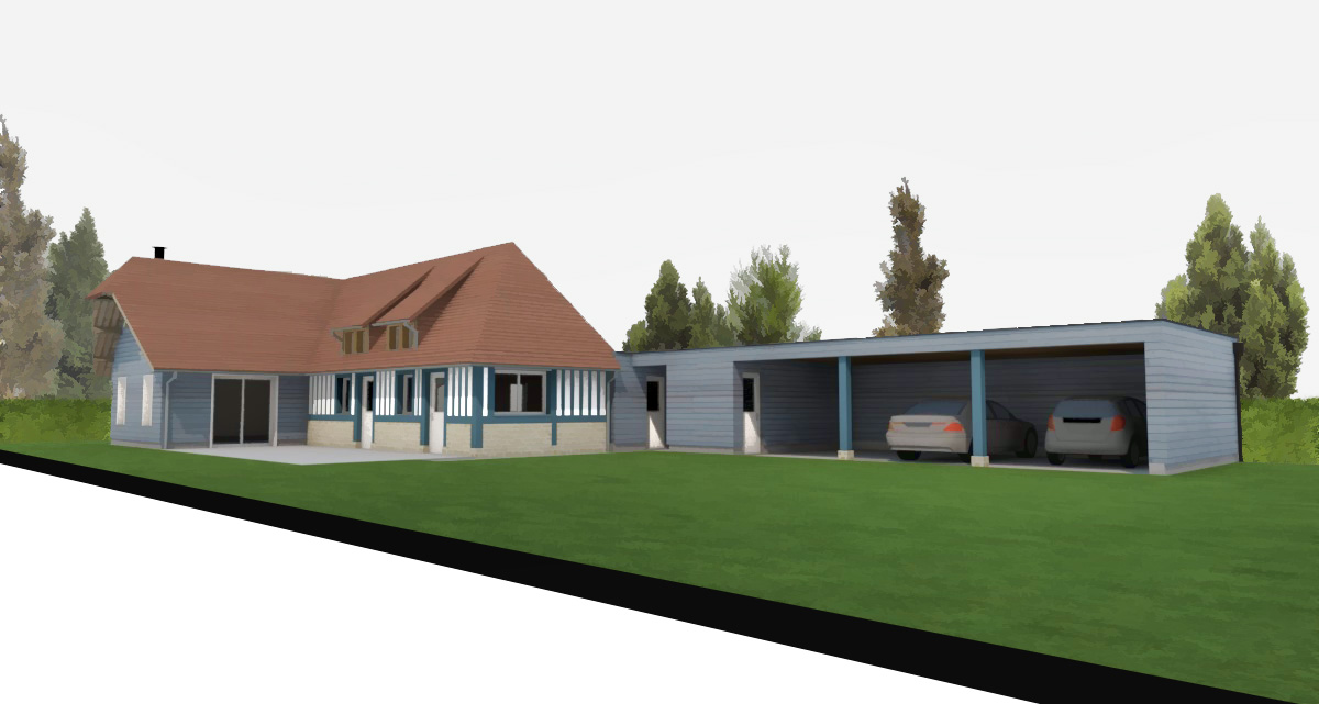 branellec bataille architectes carport bardage bois danestal