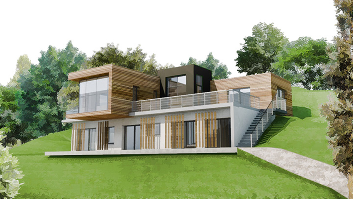 branellec-bataille-architecte-maison-contemporaine-construction-béton-bardage bois-porte à faux-trouville-sur-mer