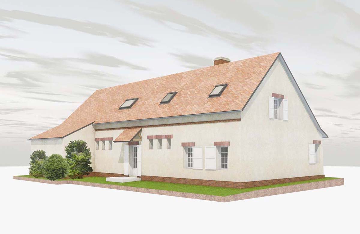 branellec bataille architecte surelevation renovation extension maison gonneville auge