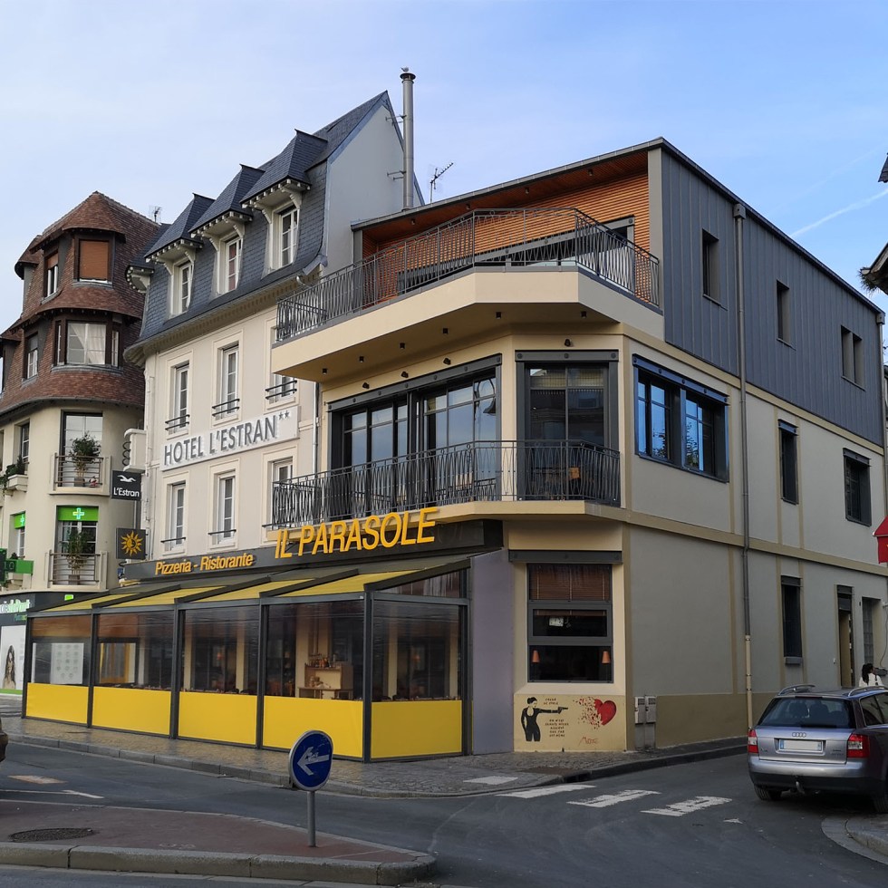 renovation restaurant trouville sur mer bois zinc contemporain
