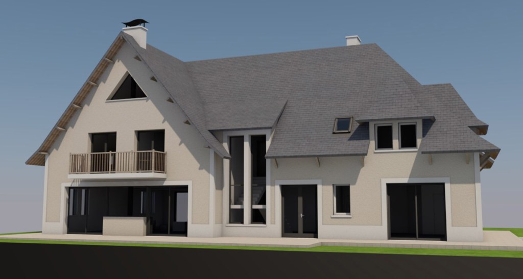 renovation maison facade villers sur mer 3D