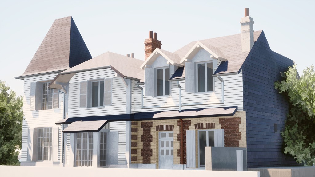 branellec bataille architecte renovation villa benerville sur mer 3D