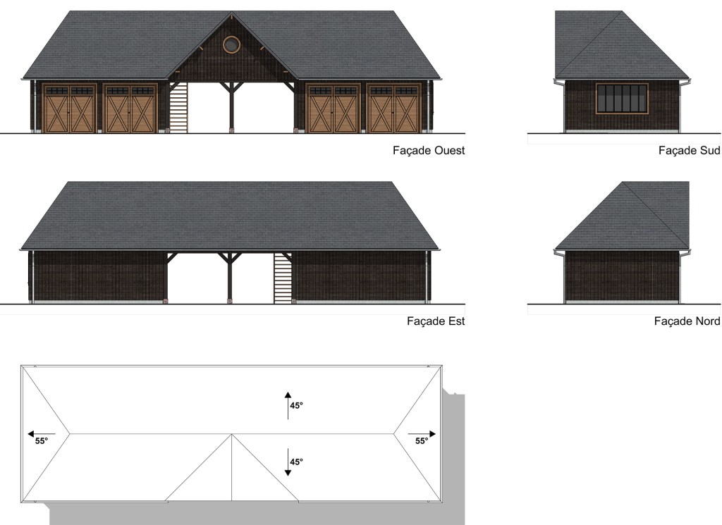branellec bataille architectes dependance garage saint julien calonne bois façades